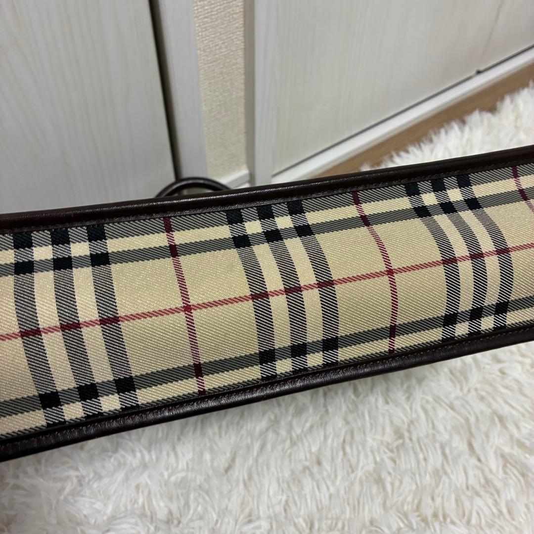 バーバリー　ビジネスバッグ　トートバッグ　ノバチェック　ロゴプレート　A4