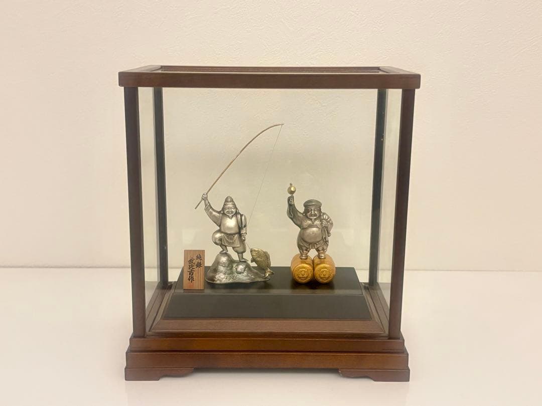 純銀製 恵比寿 大黒 置物 武比古作 ケース付 - メルカリ