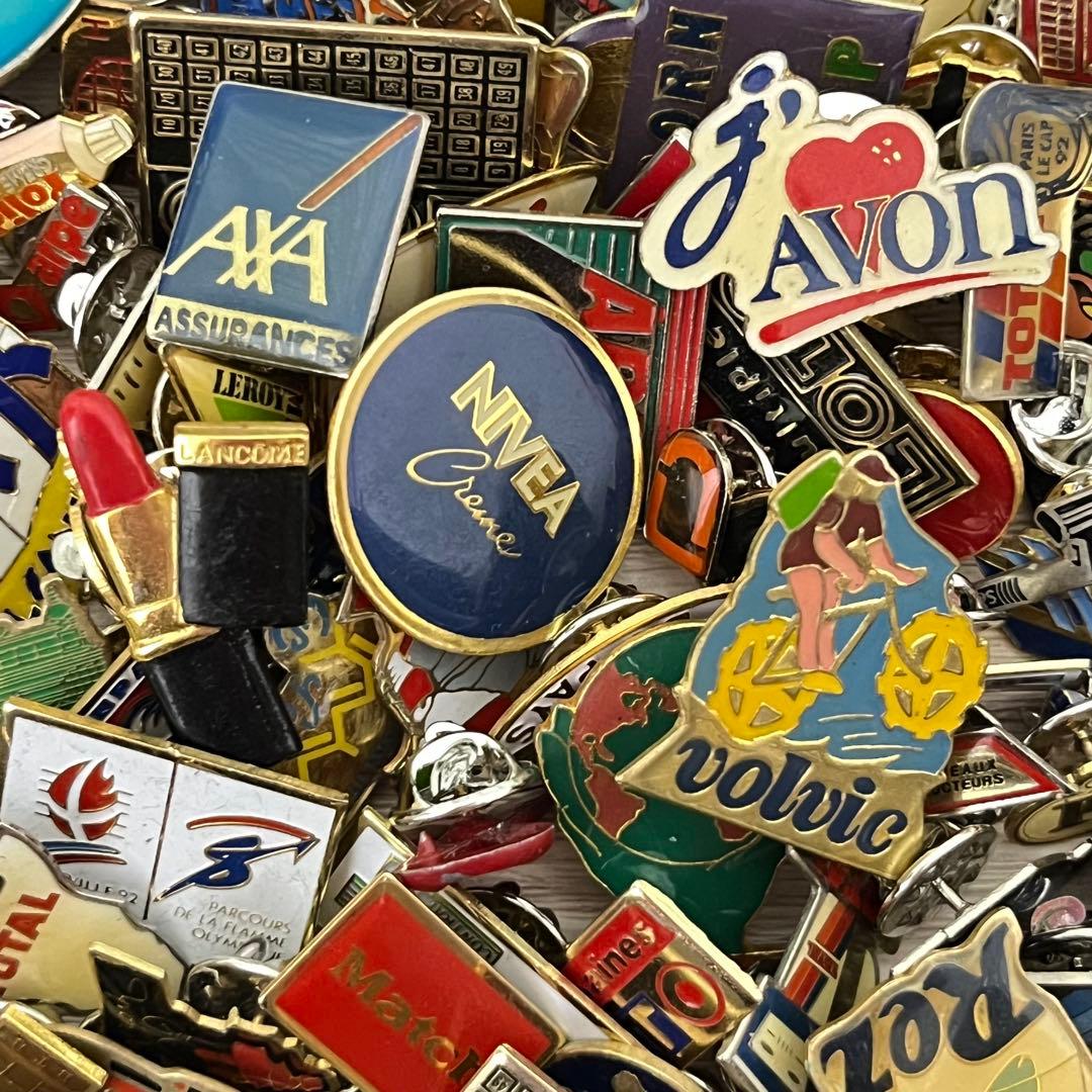 集めたくなる フランス　ピンバッジ　200個セット　まとめ売り　ヴィンテージ 6 集めたくなる フランス ピンバッジ 200個セット まとめ売り