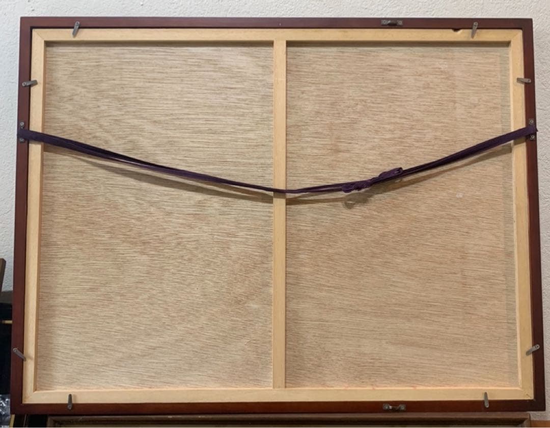 絵画　水彩肉筆画　真作　姫野陸郎『阿蘇風景』1982年作　サイン有り