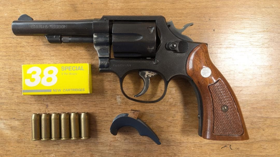 コクサイ　S&W M10 FBI SP HW モデルガン 限定木グリ