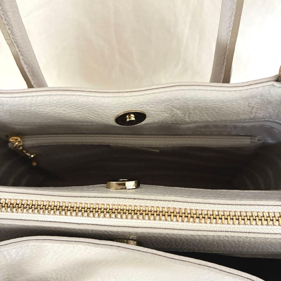 銀座かねまつ レザー ハンドバッグ ショルダーストラップ付き