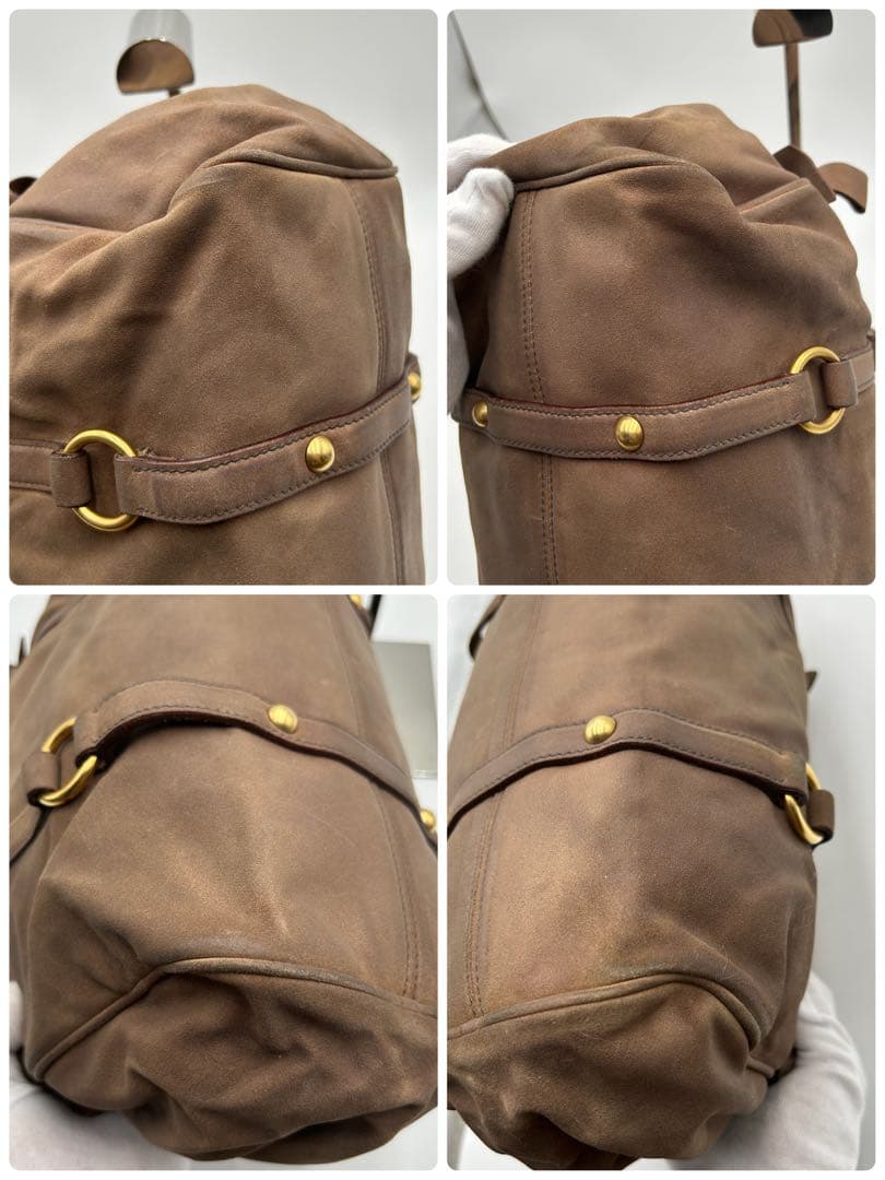 【美品】miu miu ヴィッテロ 2way ハンドバッグ ブラウン レザー