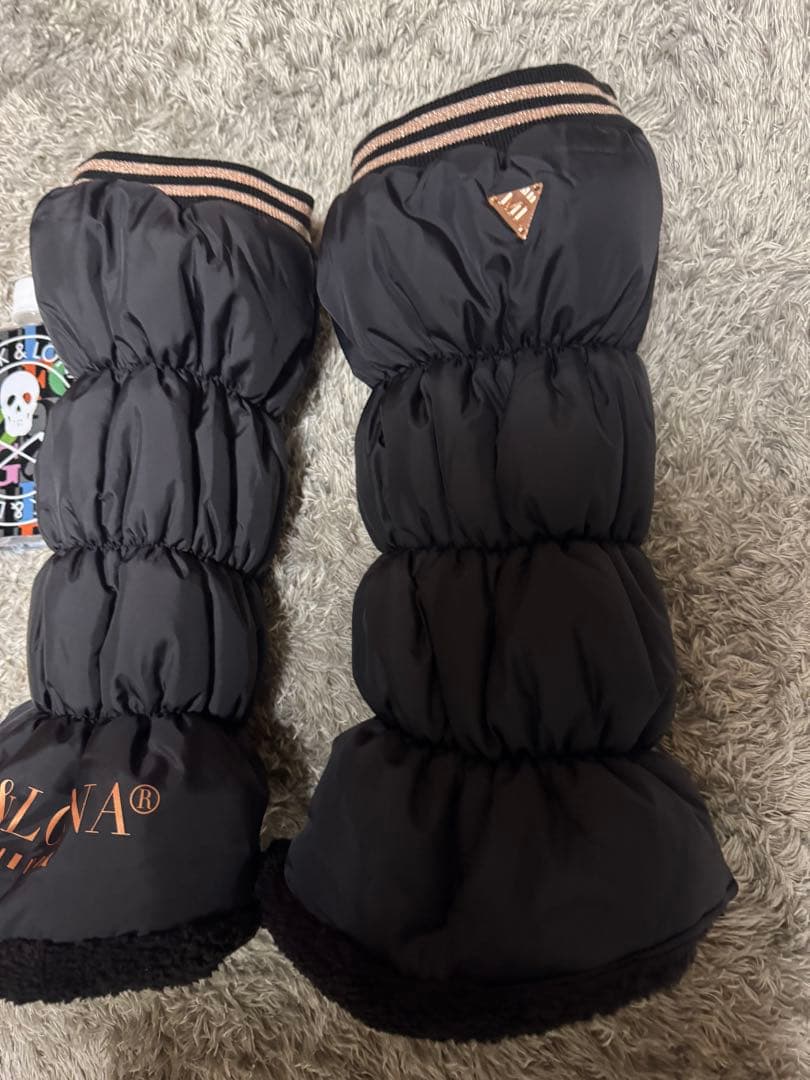 MARK&LONA ブラックレッグウォーマー フリーサイズ