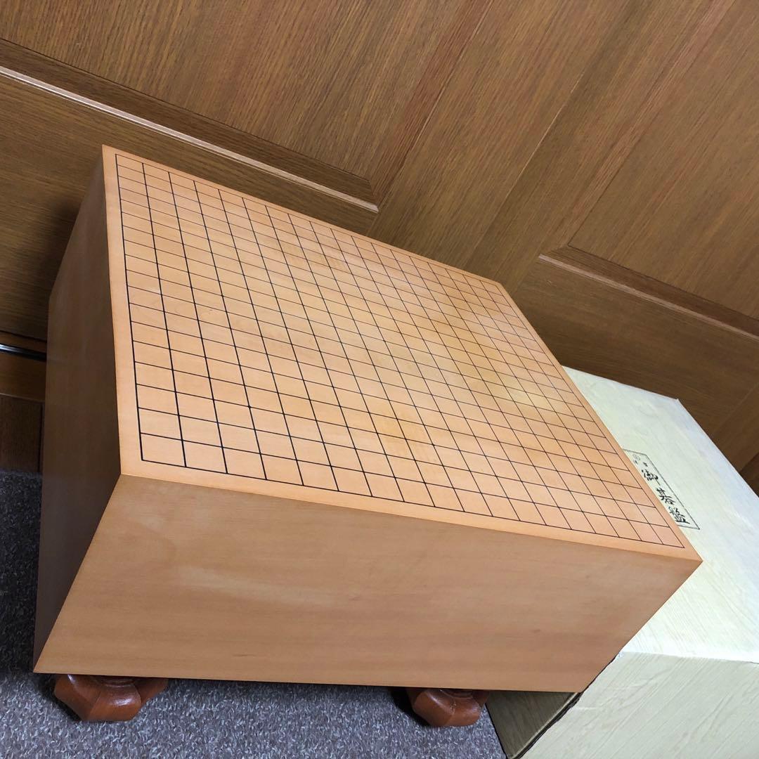 【美品】丸正謹製　御碁盤　囲碁　碁盤　へそ有り　脚付き