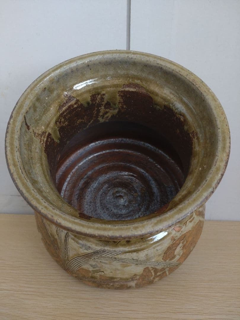 青瓷名工】灰被伊賀水指 鈴木三成 橘窯 本人作 破れ袋 - メルカリ