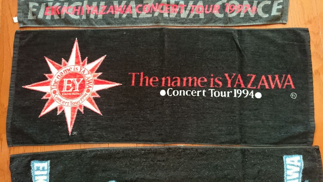 矢沢永吉 当時物 フェイスタオル3枚 92年 94年 97年セット おまけ