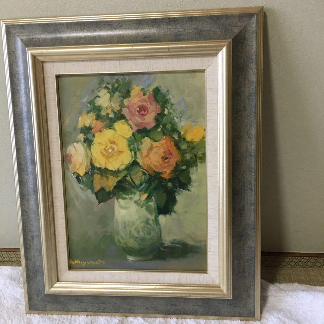 油絵手描き作品花