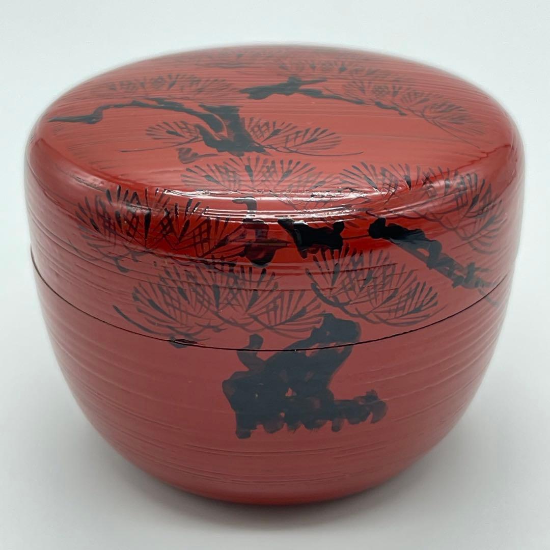 ☆茶3 岡本陽斉 春秋棗 共箱 高さ6cm東キ7-