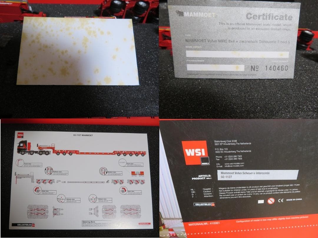 専用 WSI 1/50 ボルボ FH12 3ac/3ac/2ac Mammoet