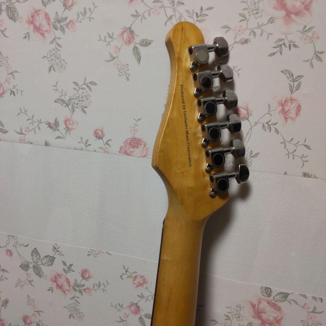 格安！Mavis 石橋製作所製 エレキギター 黒 ソフトケース、各種付属品付き