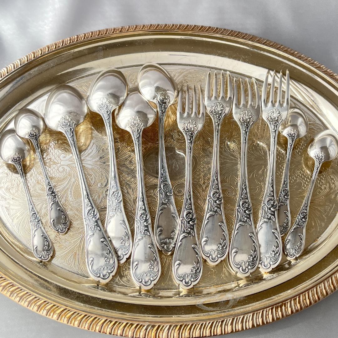 【仏蘭西】 Louis XV カトラリーセット12本 ルイ15世様式