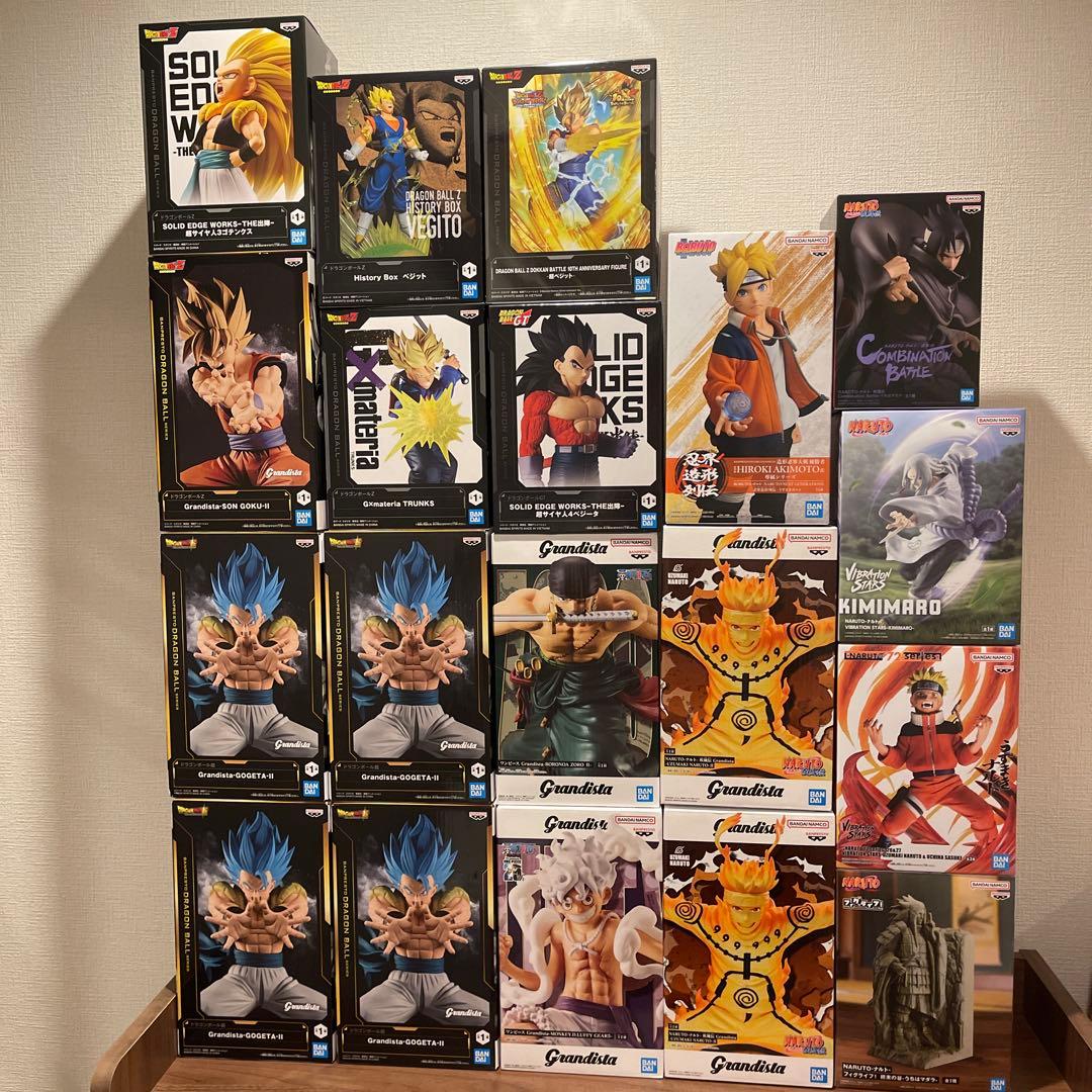 19体フィギュアまとめ売り】ドラゴンボール／ナルト／ワンピース