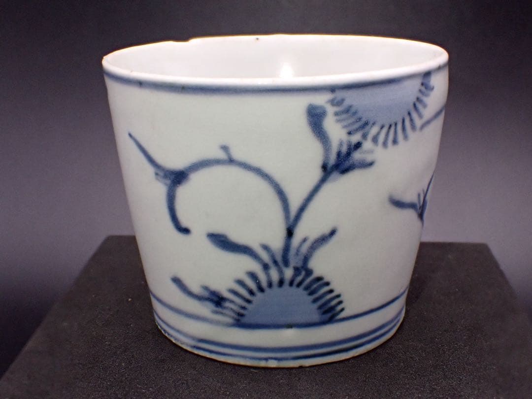 青４　完品　古伊万里　撫子の図　江戸中期