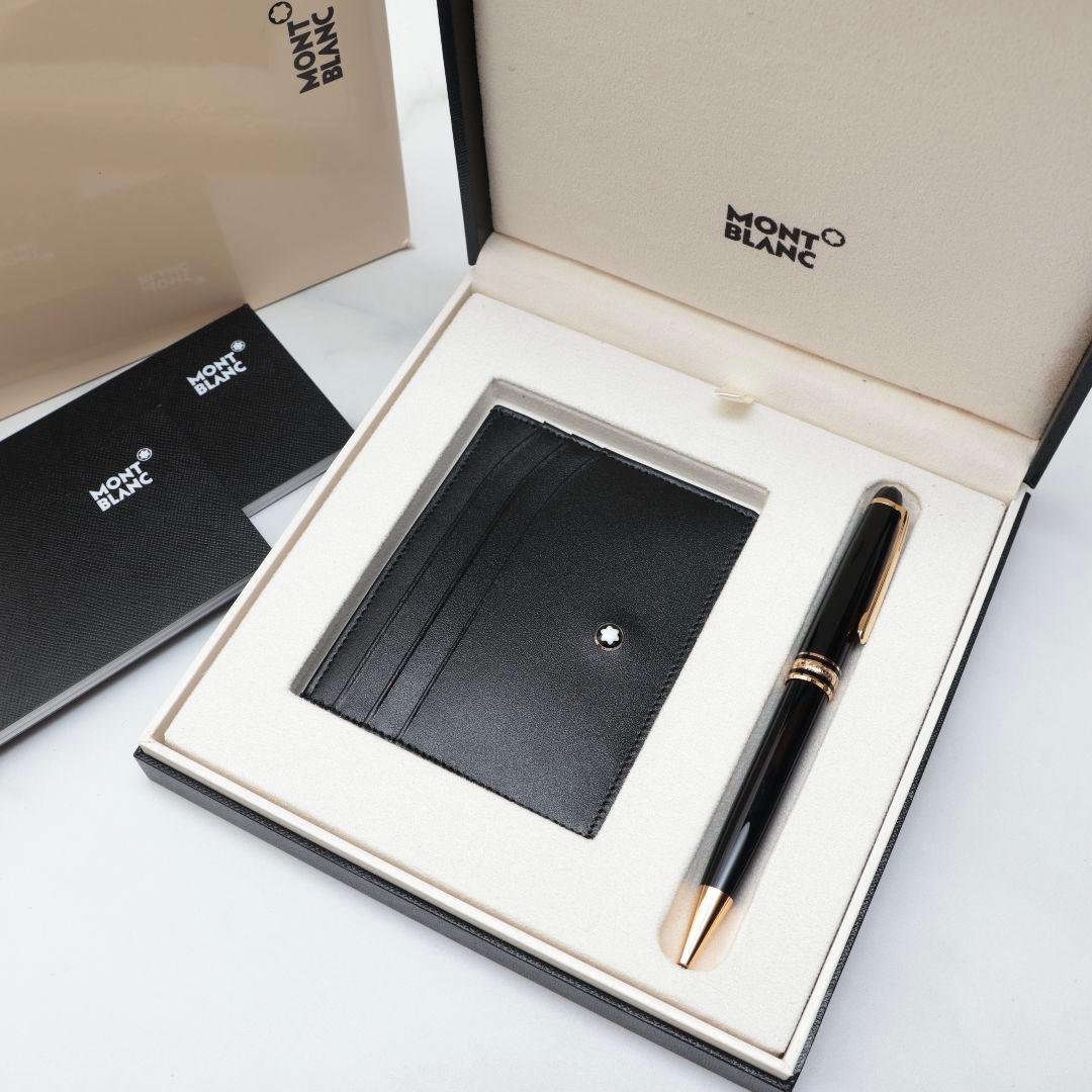 低価，豊富な】 モンブラン Montblanc ボールペン2本＋レザーケース