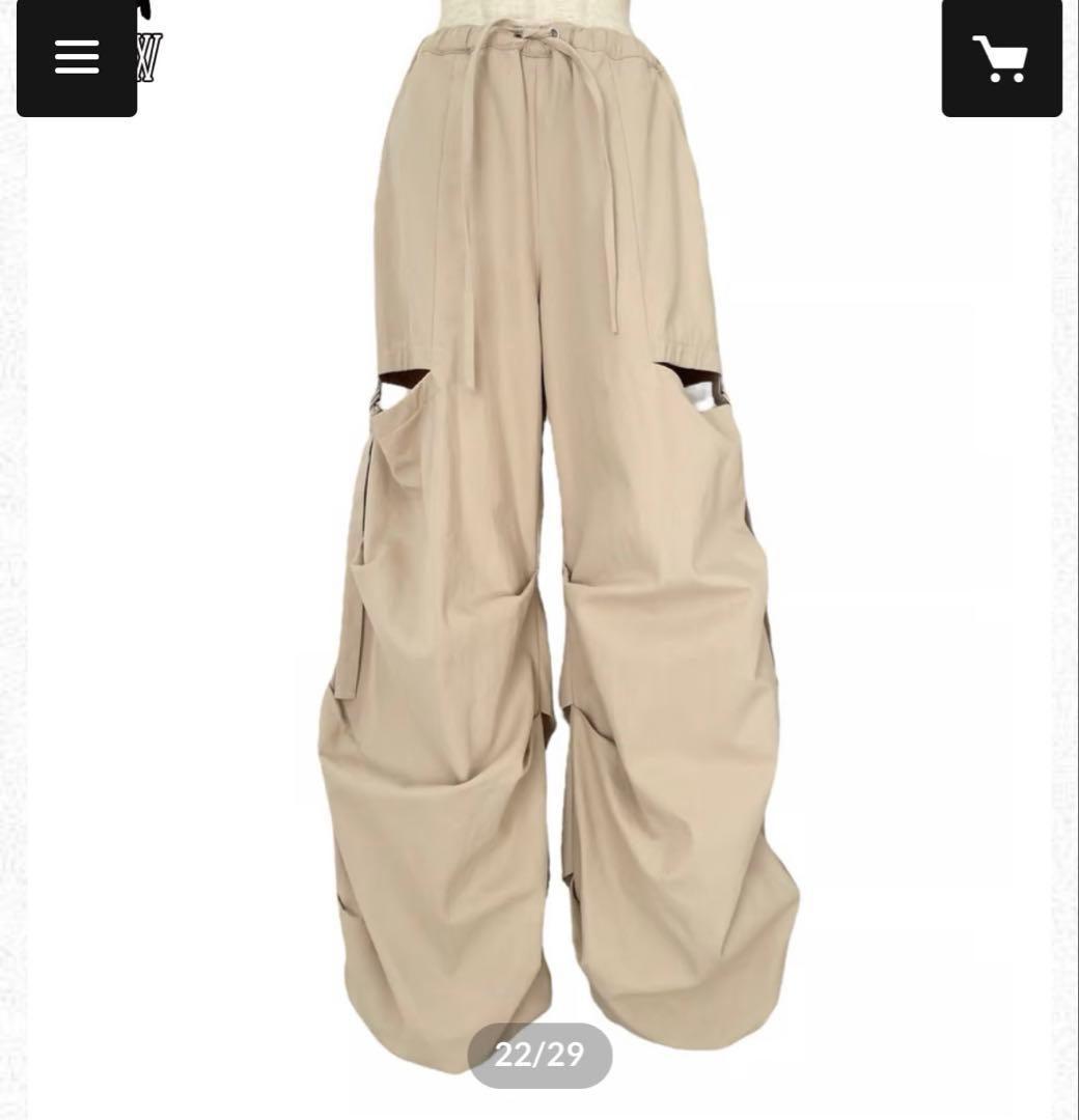 fiction Tokyo サイドカットボリュームパンツ