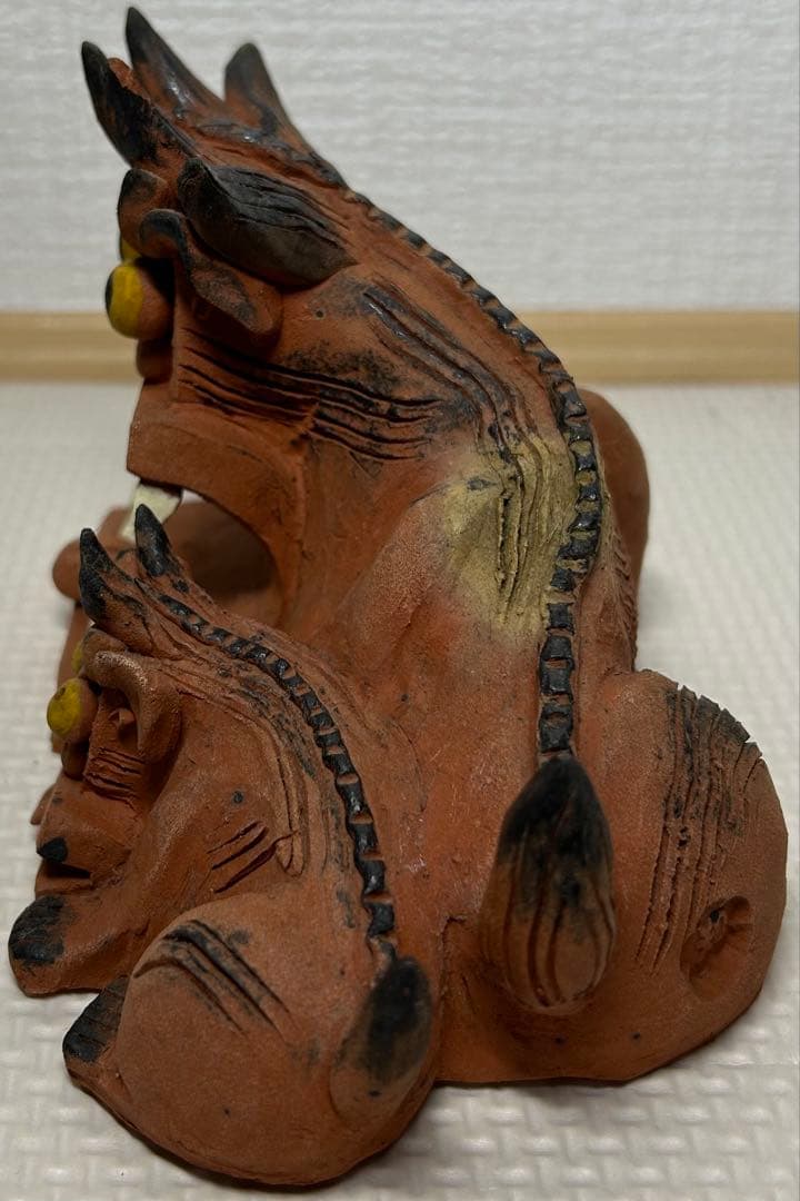 中川伊作 シーサー 南蛮焼 知花 知花窯 琉球 やちむん 沖縄 - メルカリ