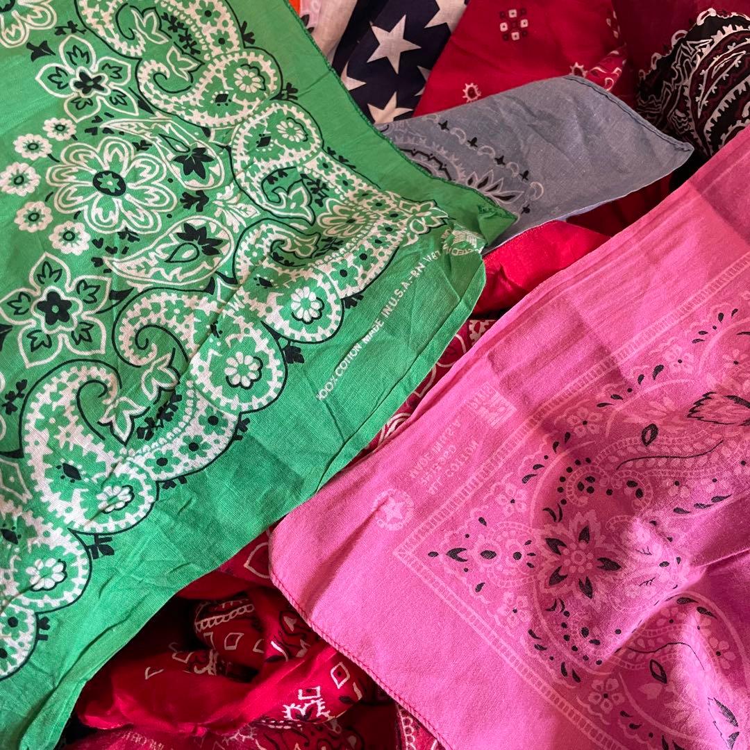 バンダナ　30枚　まとめ売り　ALL USA製　60~00s ビンテージ