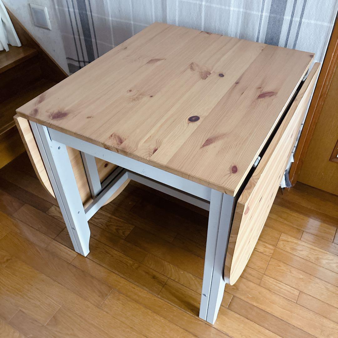 くめこ様リクエスト品】IKEA GAMLEBY ゲートレッグテーブル 伸縮式