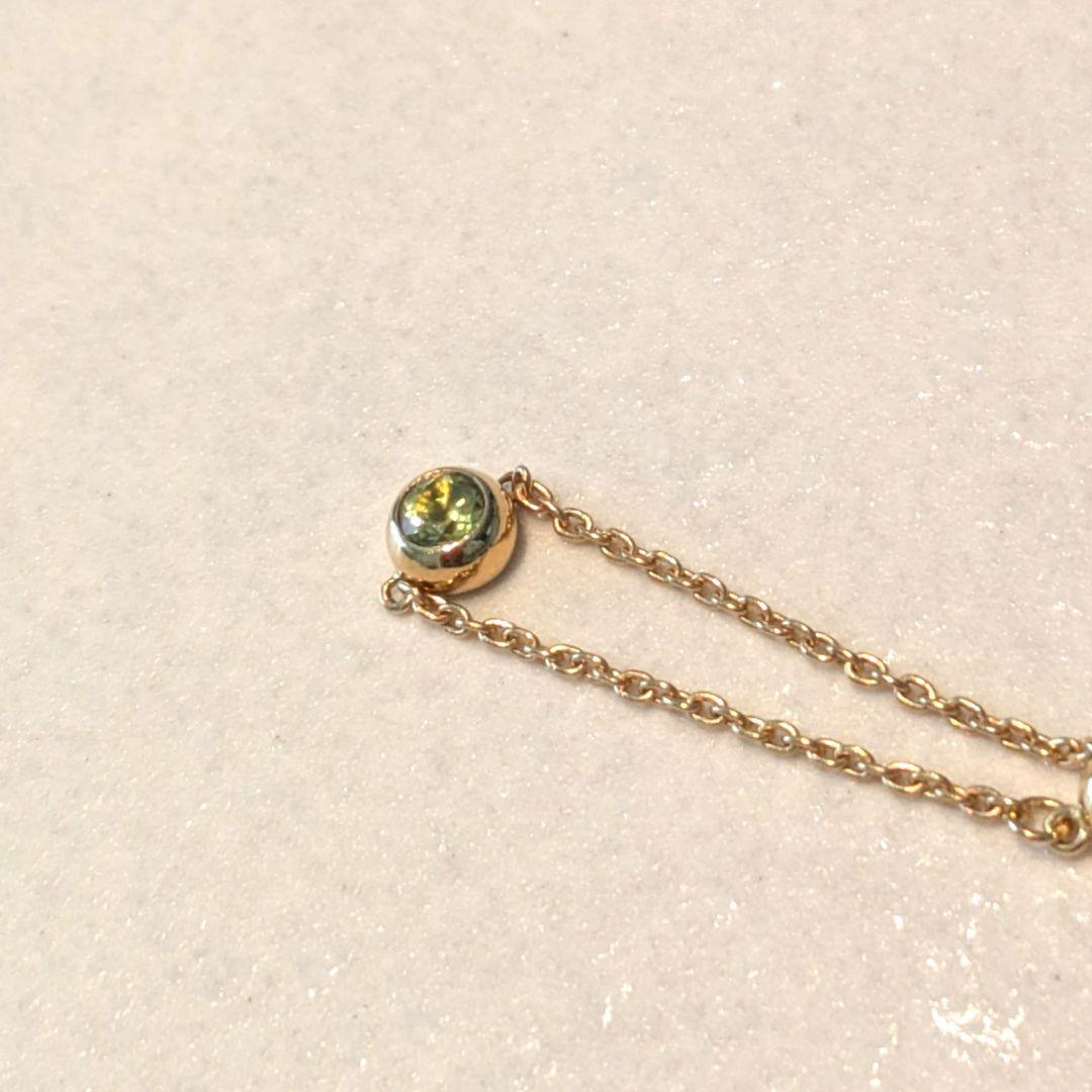 オレフィーチェ K18YG ペリドット バース ヌード チェーンリング