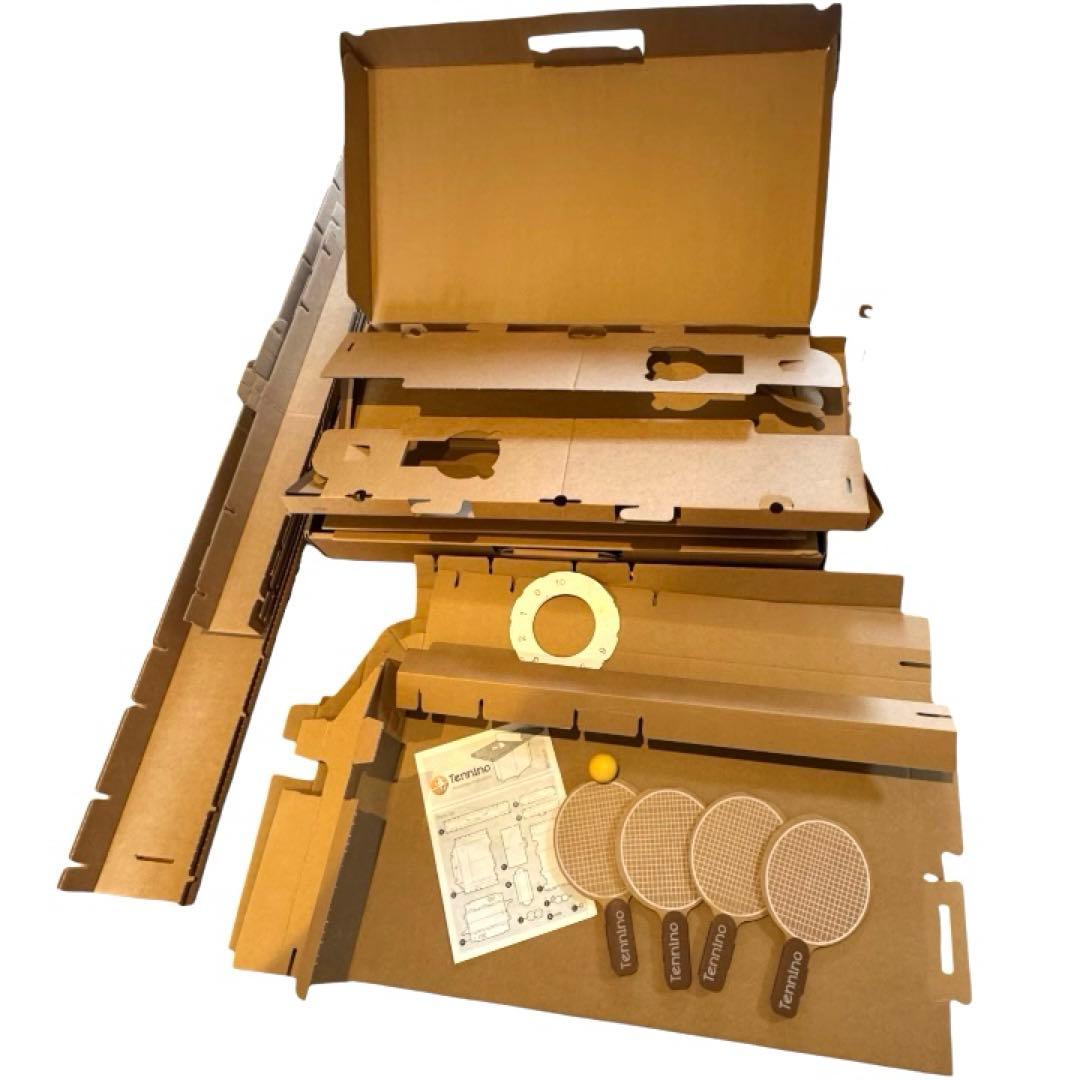Tennino テニーノ 組み立て式 段ボール卓球台 ラケット付き