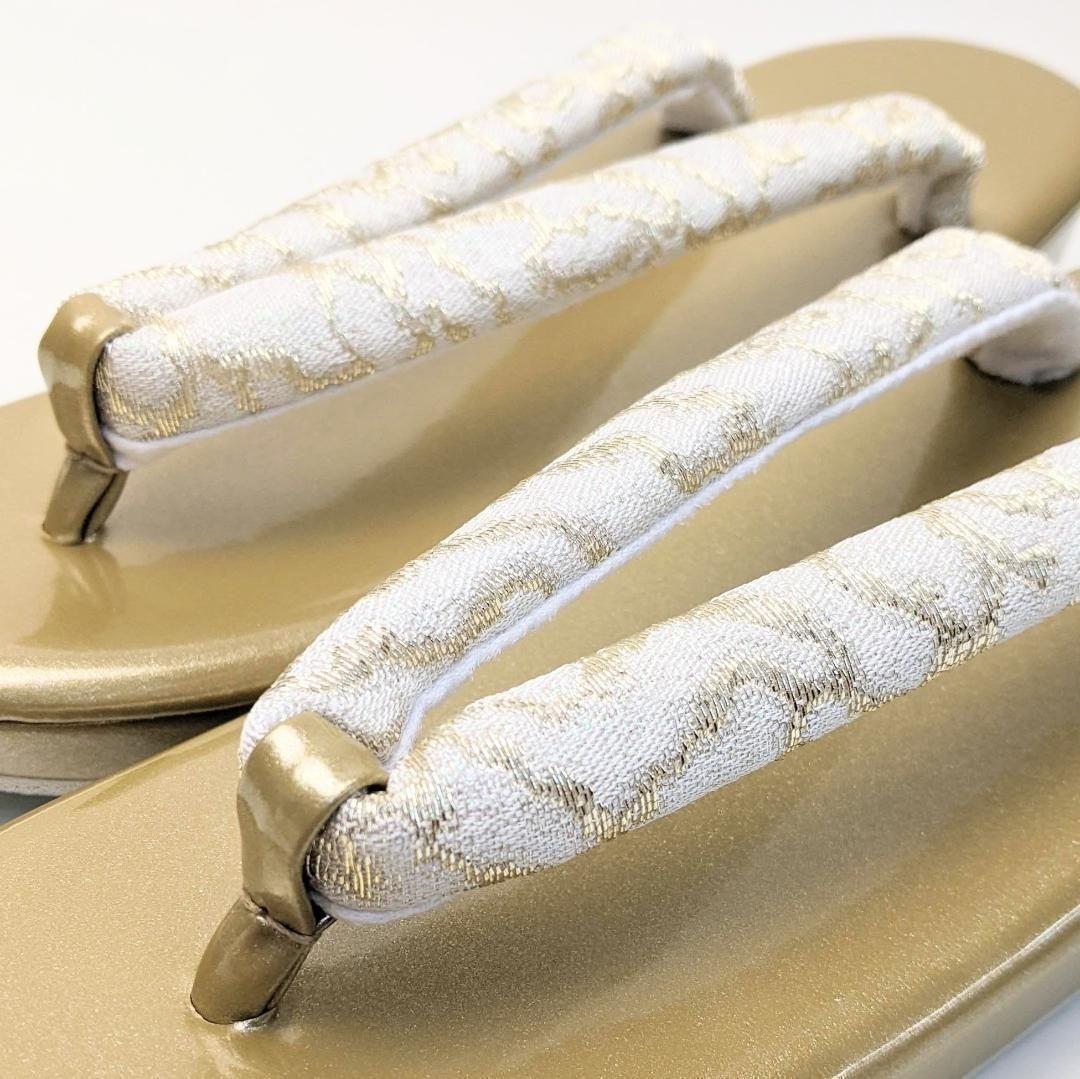 和装 草履バッグセット フォーマル 帯地 ゴールド フリーサイズ u24