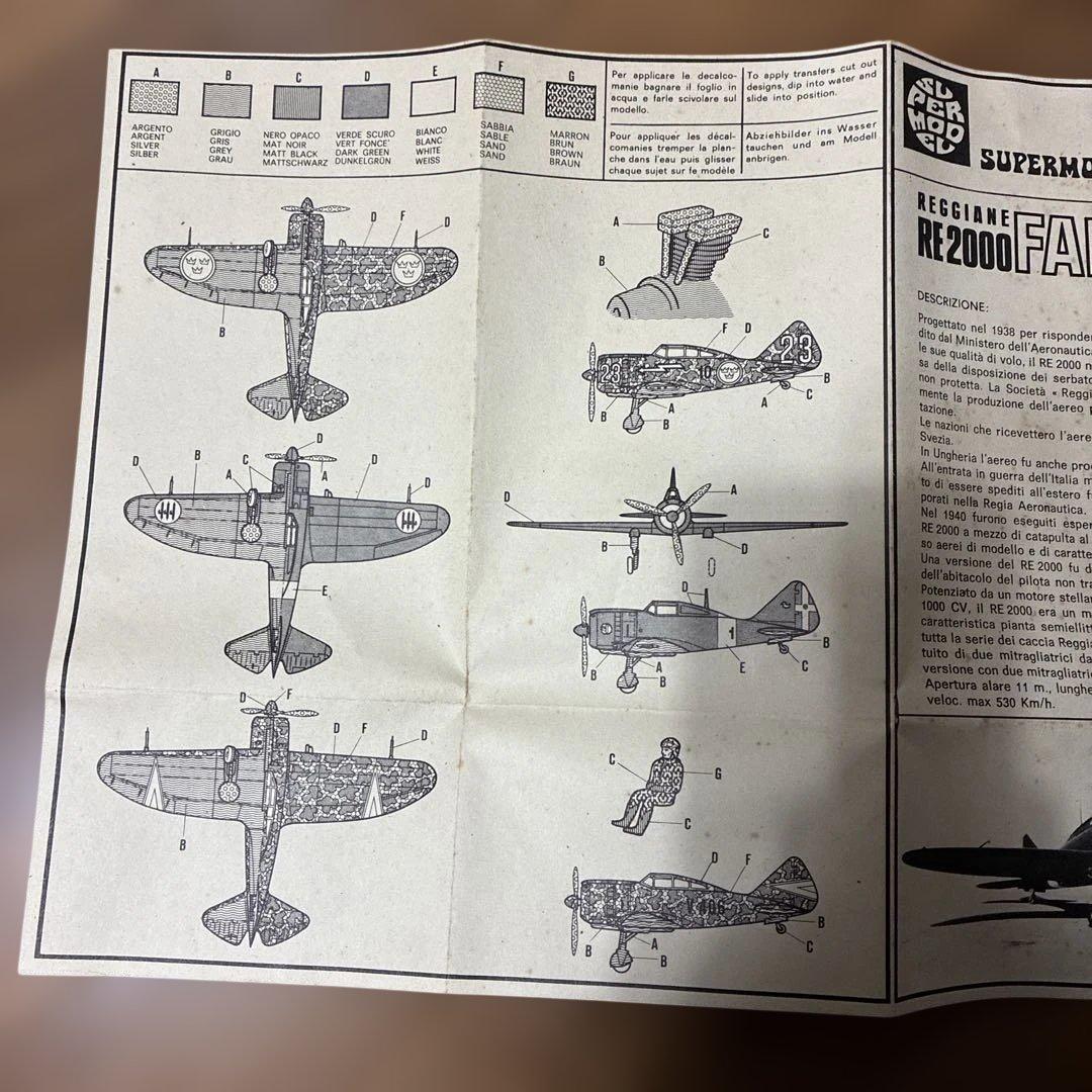 スーパーモデル社製1/72スケールレジアーネ Re2000 ファルコ I