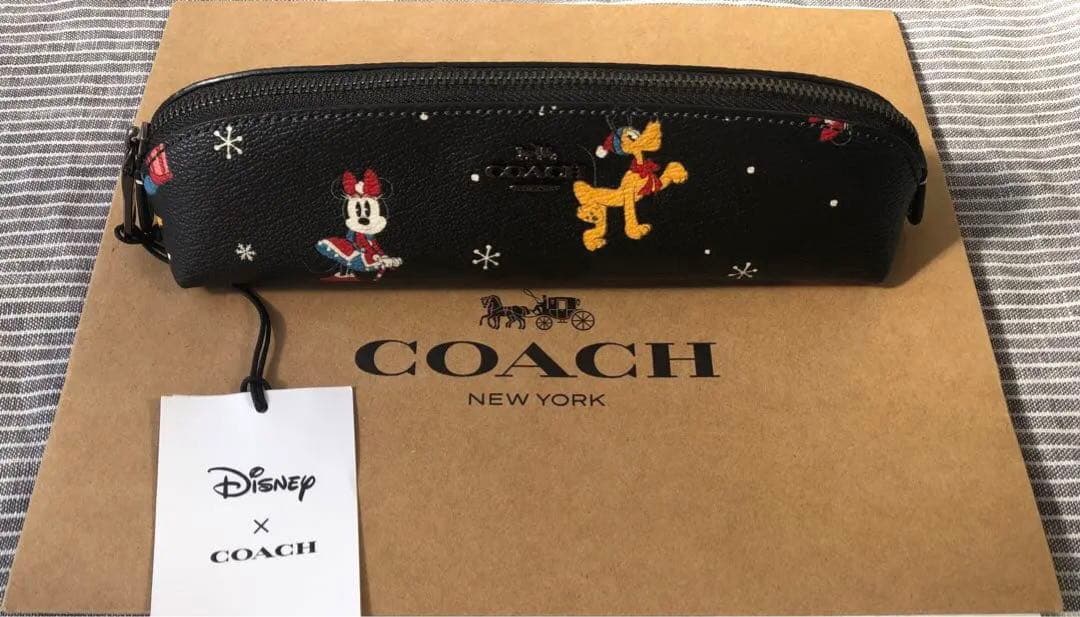 新品 コーチ ディズニー ミッキー ペンケース COACH】コーチ
