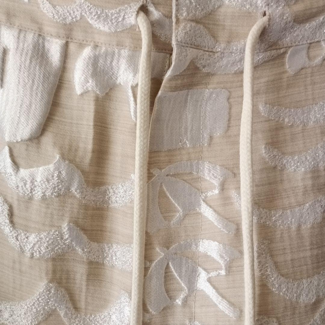 TSUMORI CHISATO ツモリチサト 刺繍変形スリット入りワイドパンツ
