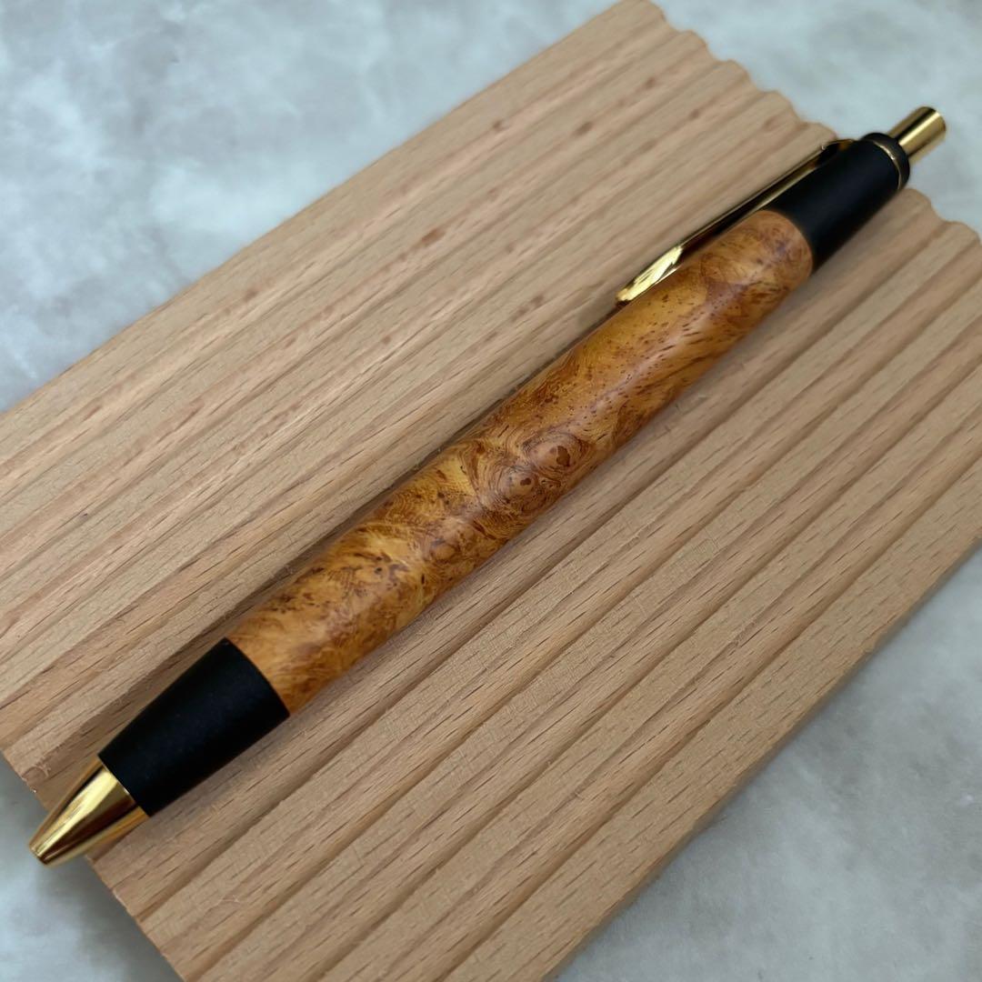 24時間以内発送】ボナン 花梨瘤 シャープペンシル真鍮
