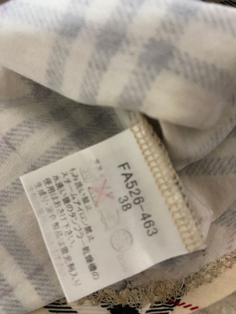 BURBERRY BLUE LABEL リボンチェック柄タンクトップ 38