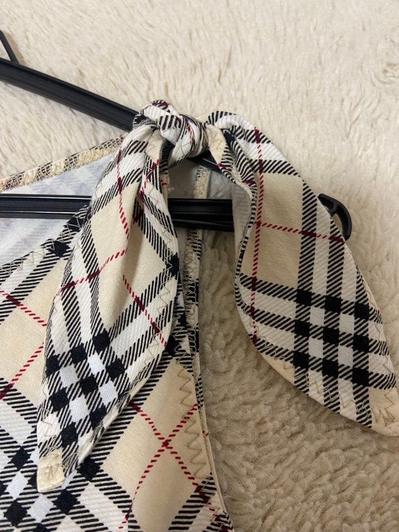 BURBERRY BLUE LABEL リボンチェック柄タンクトップ 38