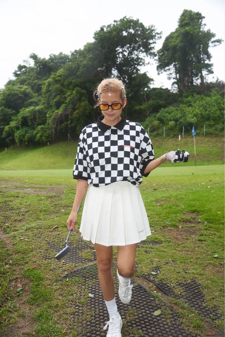 キャプテンズへルムゴルフ Cph/Golf プリーツスカート 白 ゴルフウェア