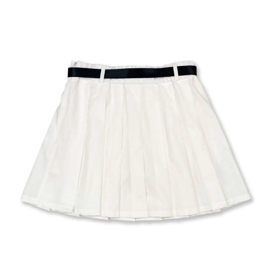 キャプテンズへルムゴルフ Cph/Golf プリーツスカート 白 ゴルフウェア