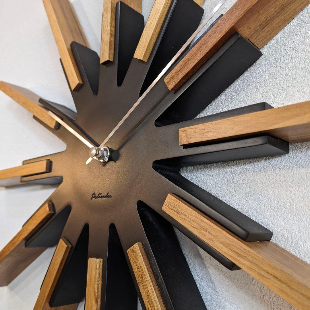 【新品】 インターフォルム 掛け時計 シリオ CL-3346 ブラック 44㎝