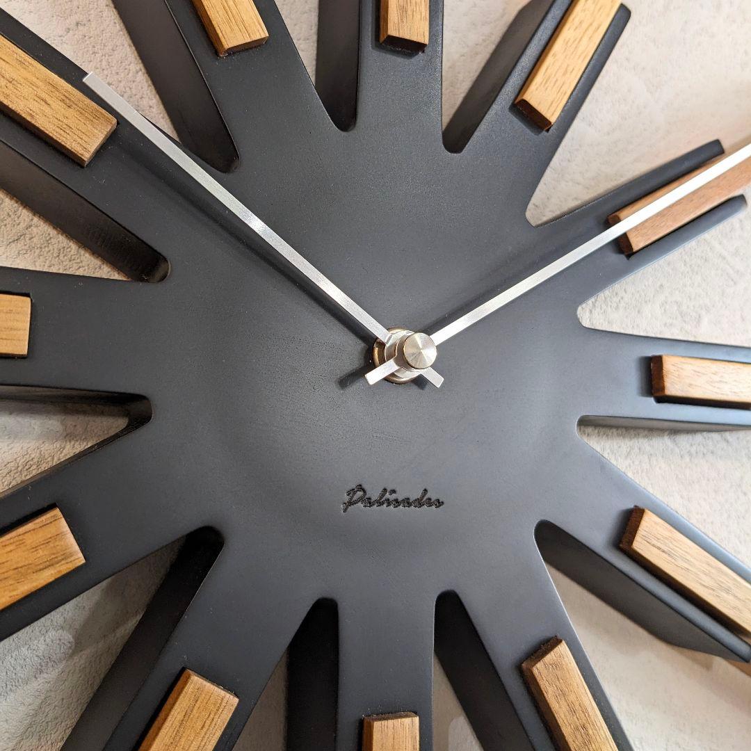 【新品】 インターフォルム 掛け時計 シリオ CL-3346 ブラック 44㎝