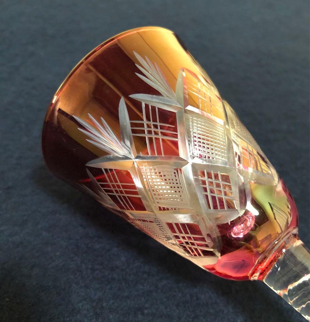 《R》ガラス工芸 江戸切子 グラス5客 木箱　250925あ4