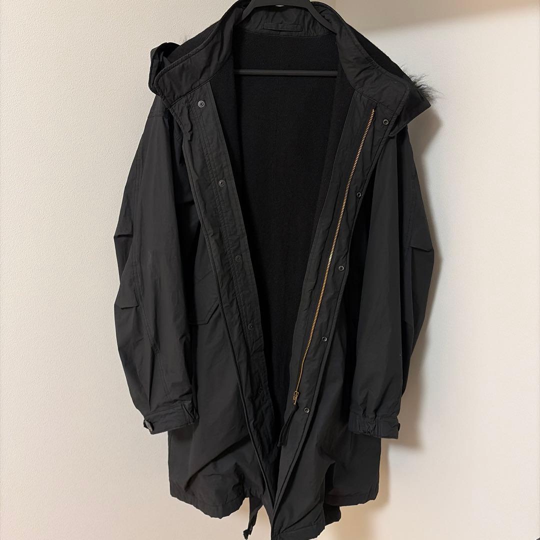 COMOLI(コモリ) コットンナイロンミリタリーフーデッドコート