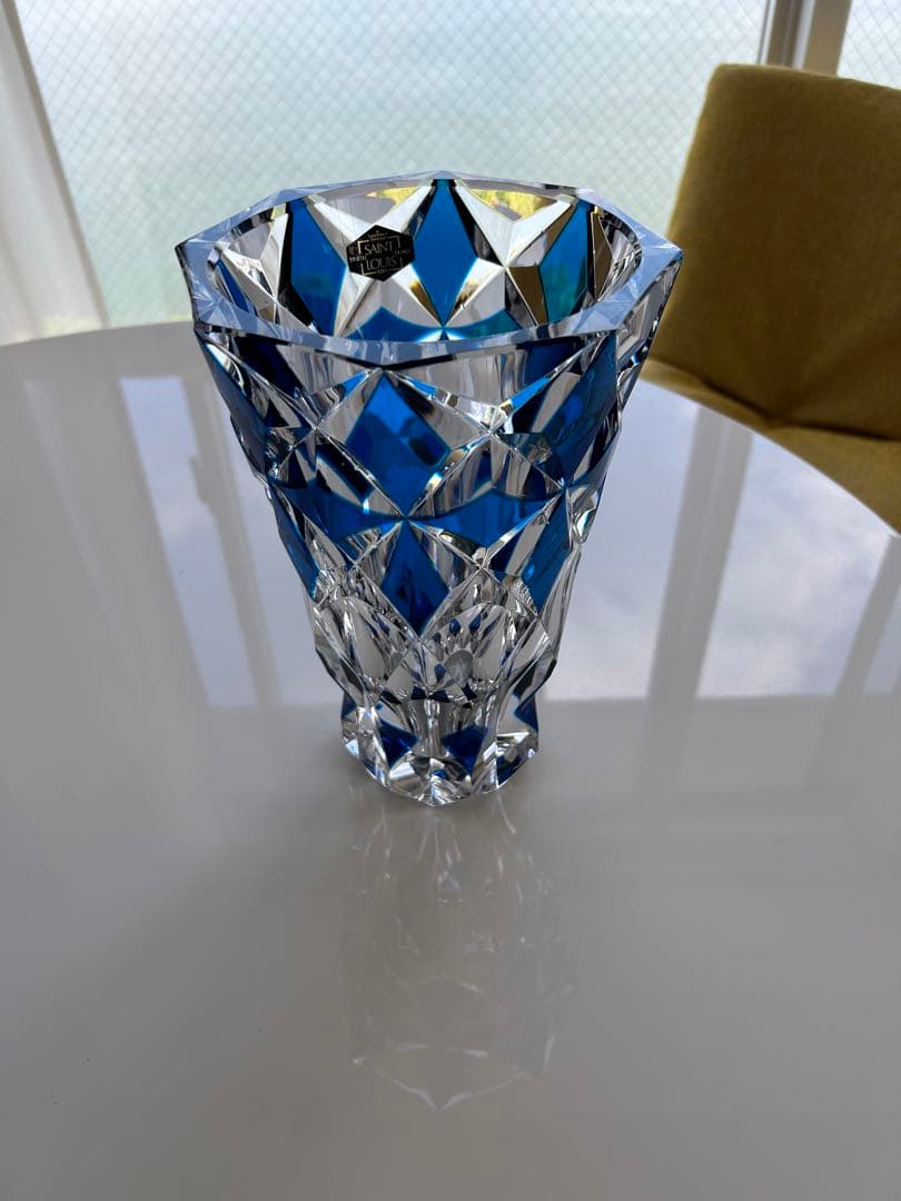 SAINT LOUIS サンルイ フランス製 花瓶 クリスタル フラワーベース