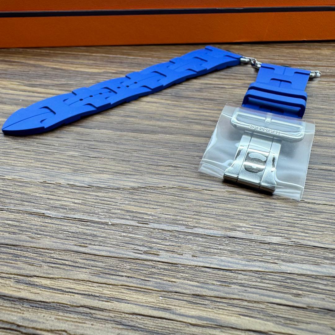 2802 未使用　希少品　Apple Watch エルメス　ブルー　キリム