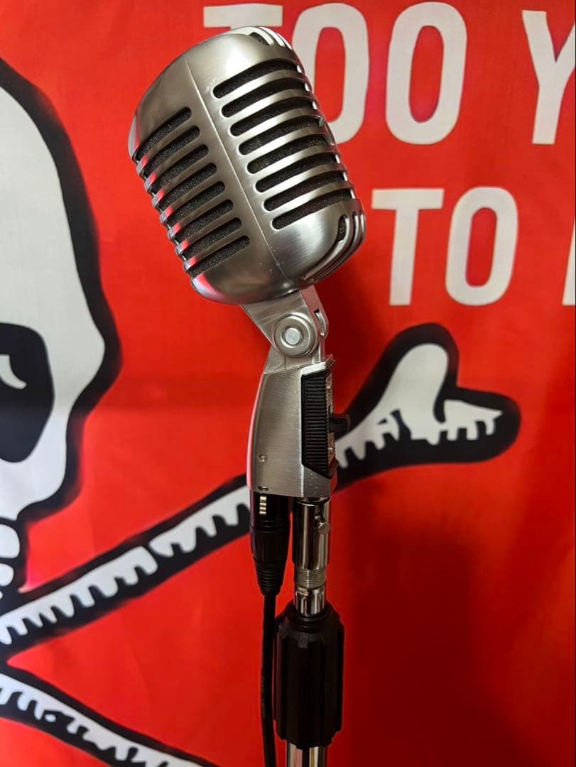 SHUREスタンド付きガイコツマイク 55SH