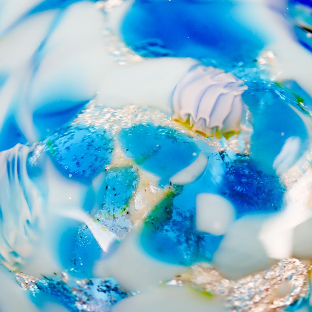 Murano Glass ミルフィオリ ペーパーウエイト 硝子細工