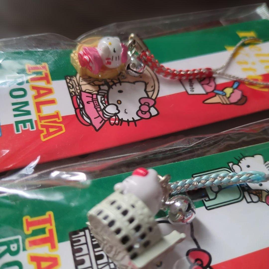 ハローキティ イタリアローマ ストラップ 2個セットご当地　真実の口　コロッセオ
