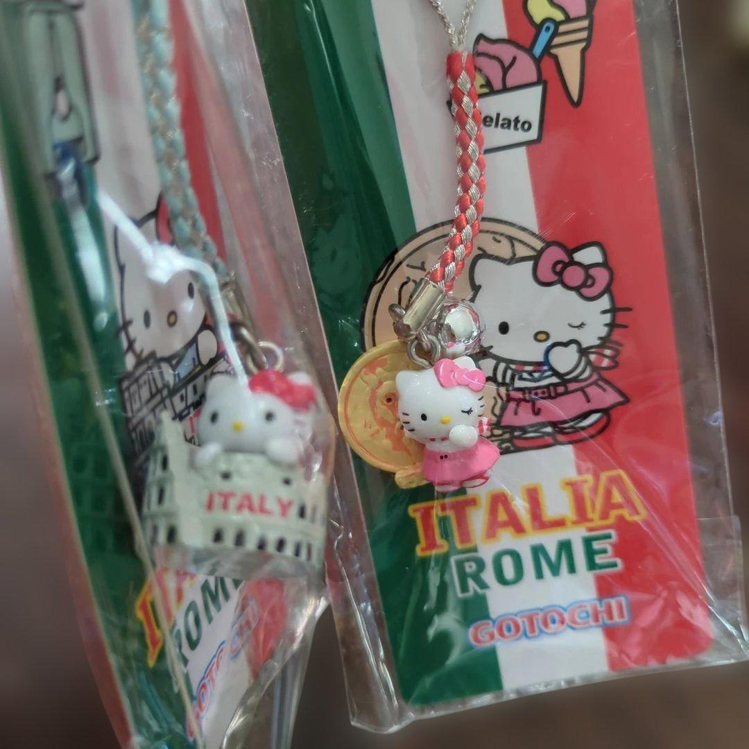 ハローキティ イタリアローマ ストラップ 2個セットご当地　真実の口　コロッセオ