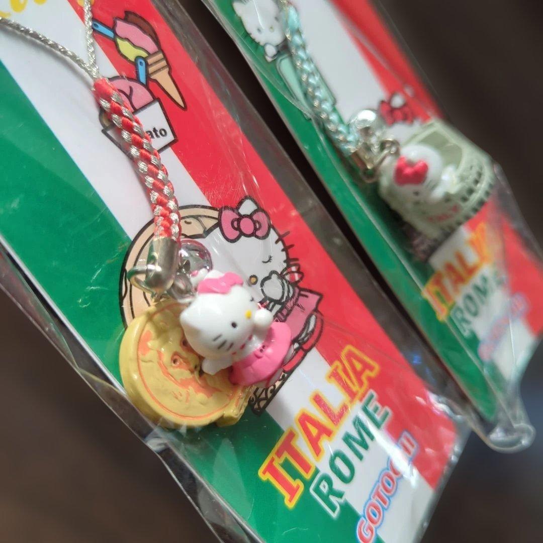 ハローキティ イタリアローマ ストラップ 2個セットご当地　真実の口　コロッセオ