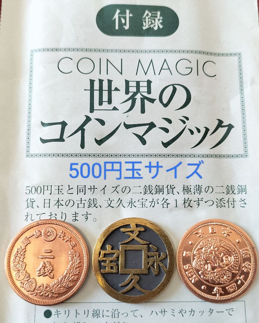 ☆500円玉と同じサイズ 世界のコイン マジック 手品 コイン☆】 - メルカリ