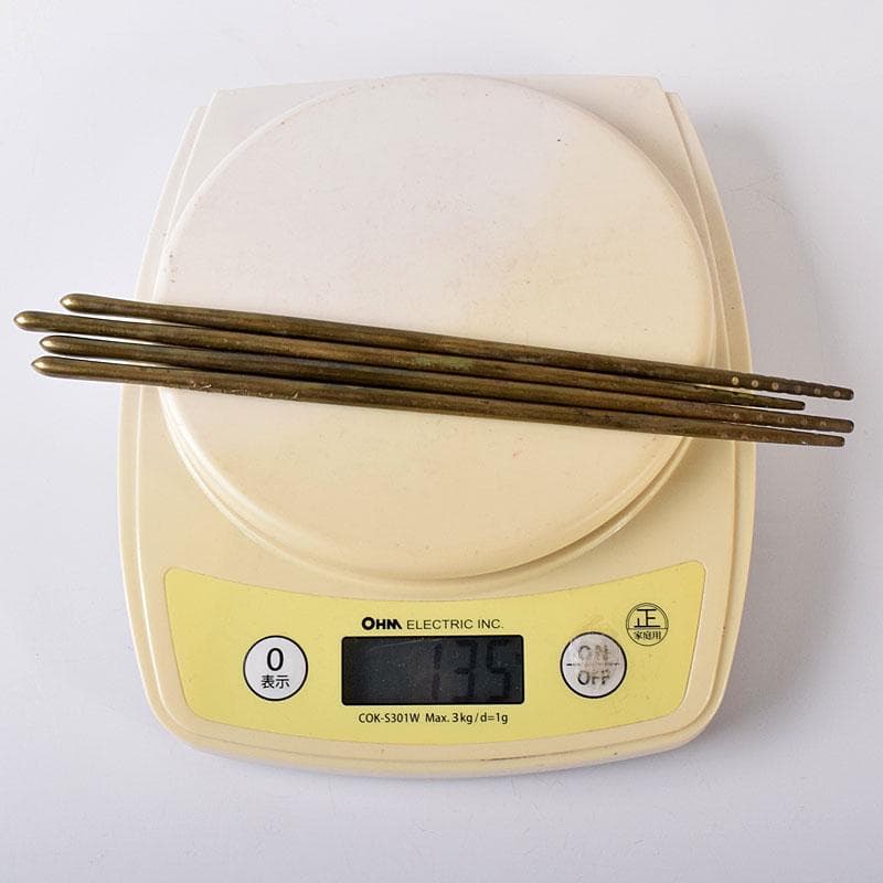 姫路名産　銅製　明珍火箸　香箸　2点まとめて　時代箱　C　7560