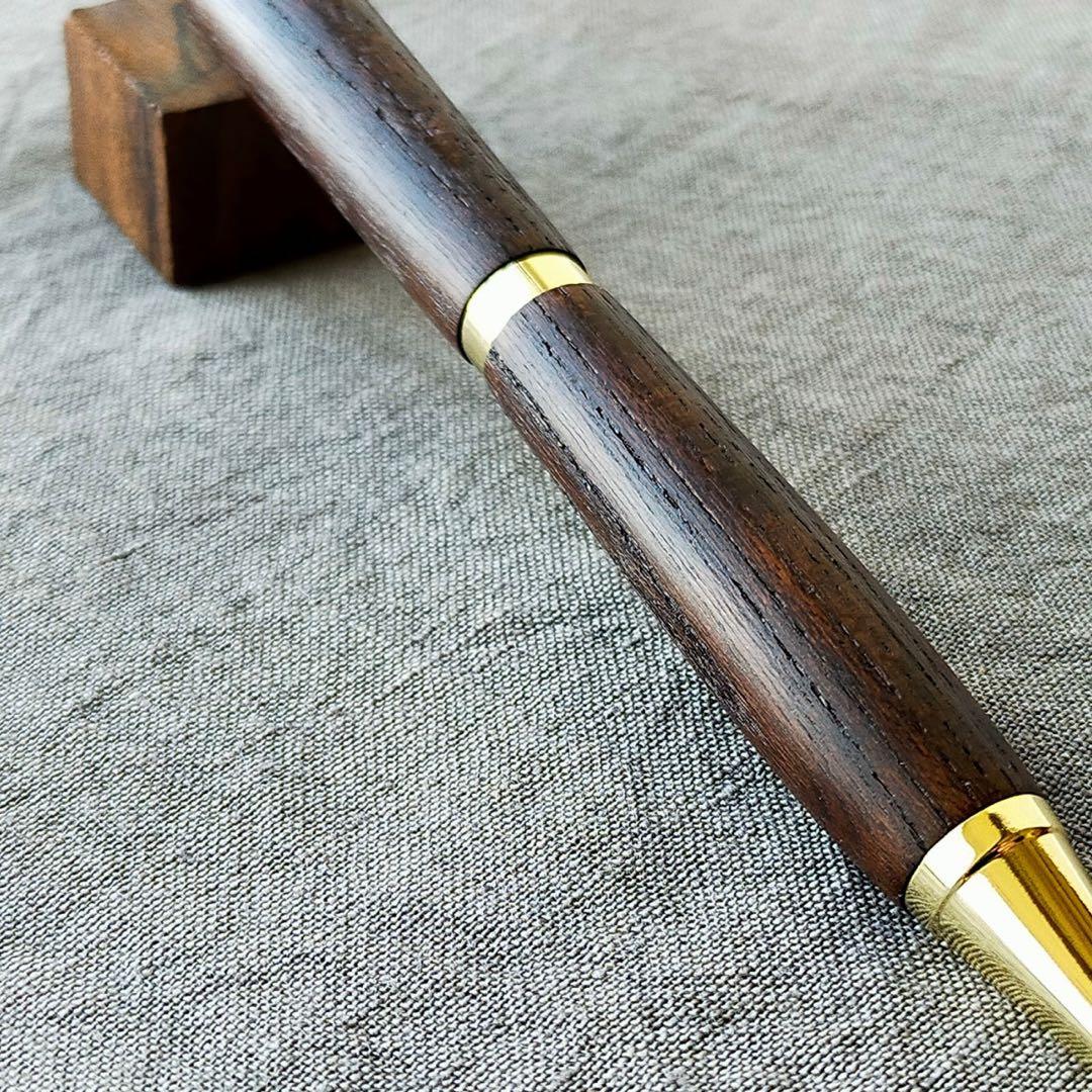 神代欅 木軸 ボールペン ハンドメイド ウッドペン G2 ゴールド - メルカリ