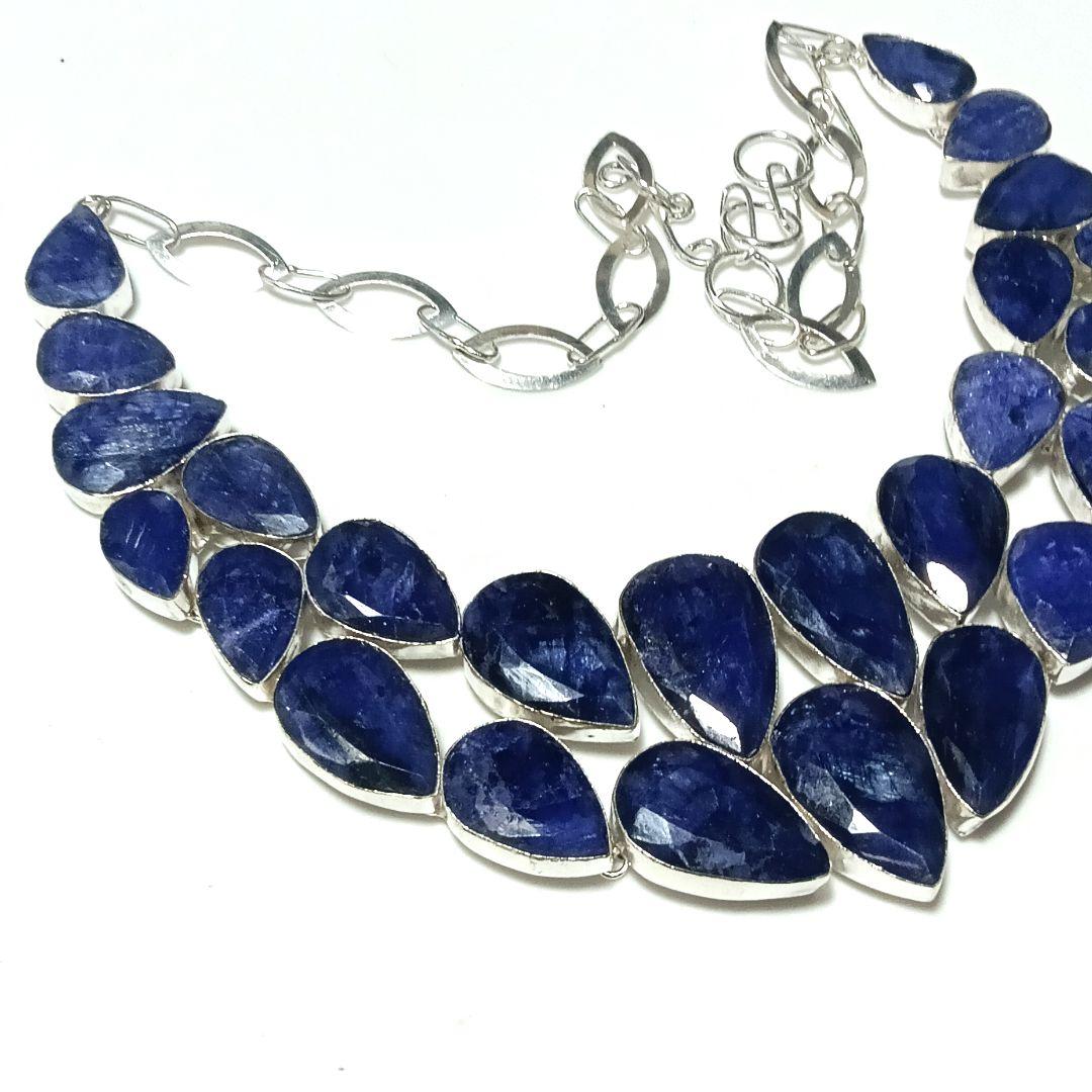 マナ様専用 大粒サファイア 88 天然石 ネックレス ジュエリー シルバー