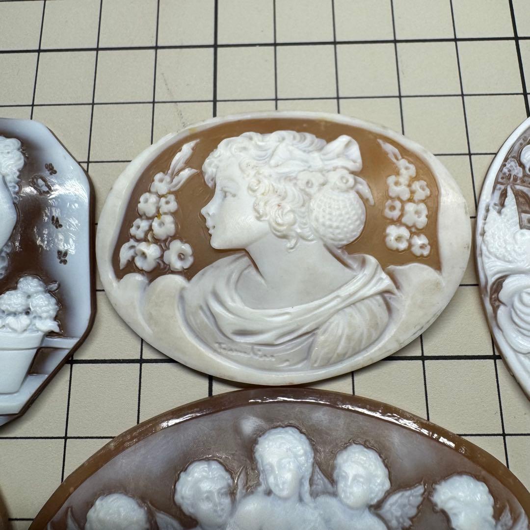 カメオ　１０点セット　ハンドメイド　シェル　刻印あり